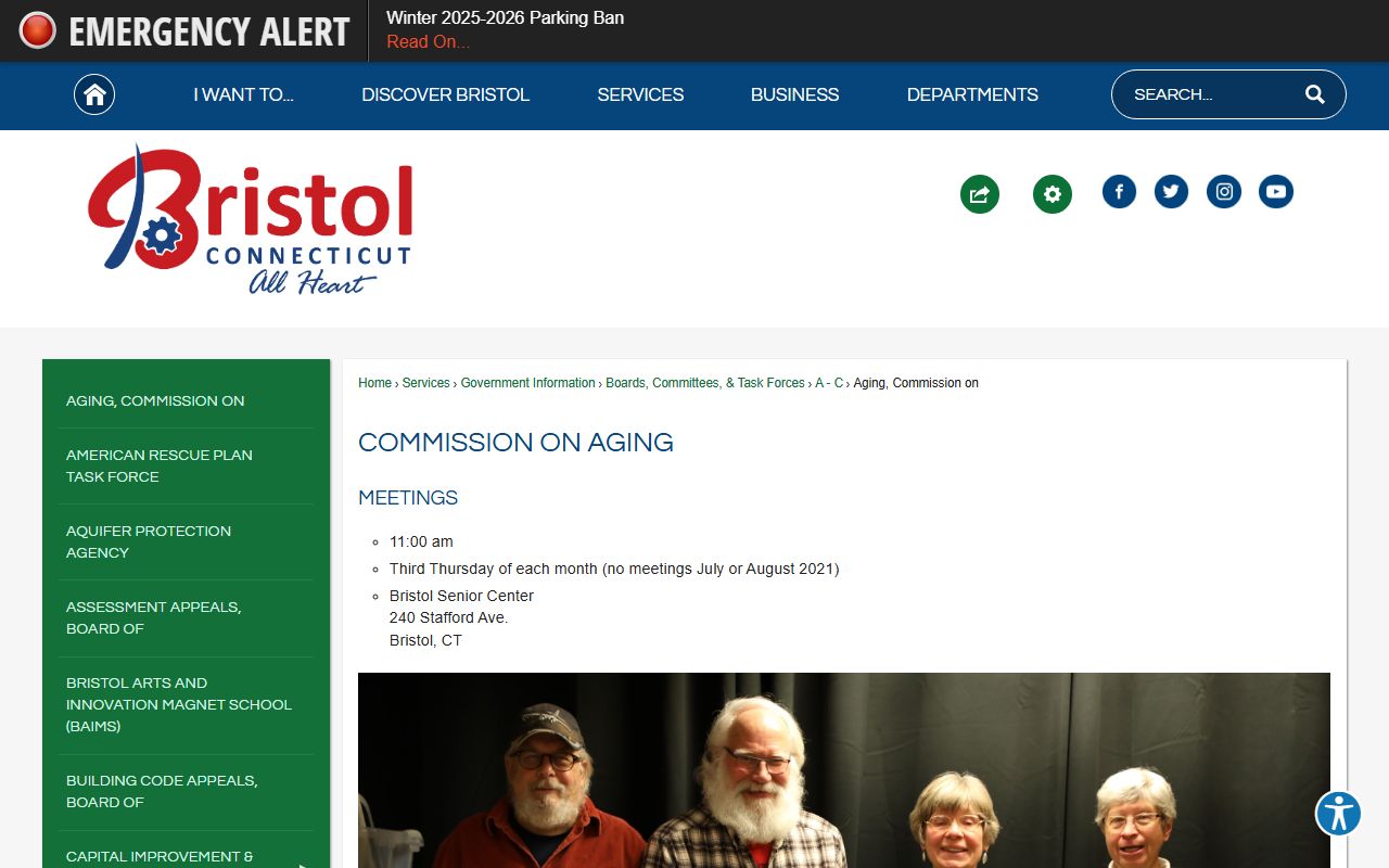 Bristol white pages Town Clerk office page