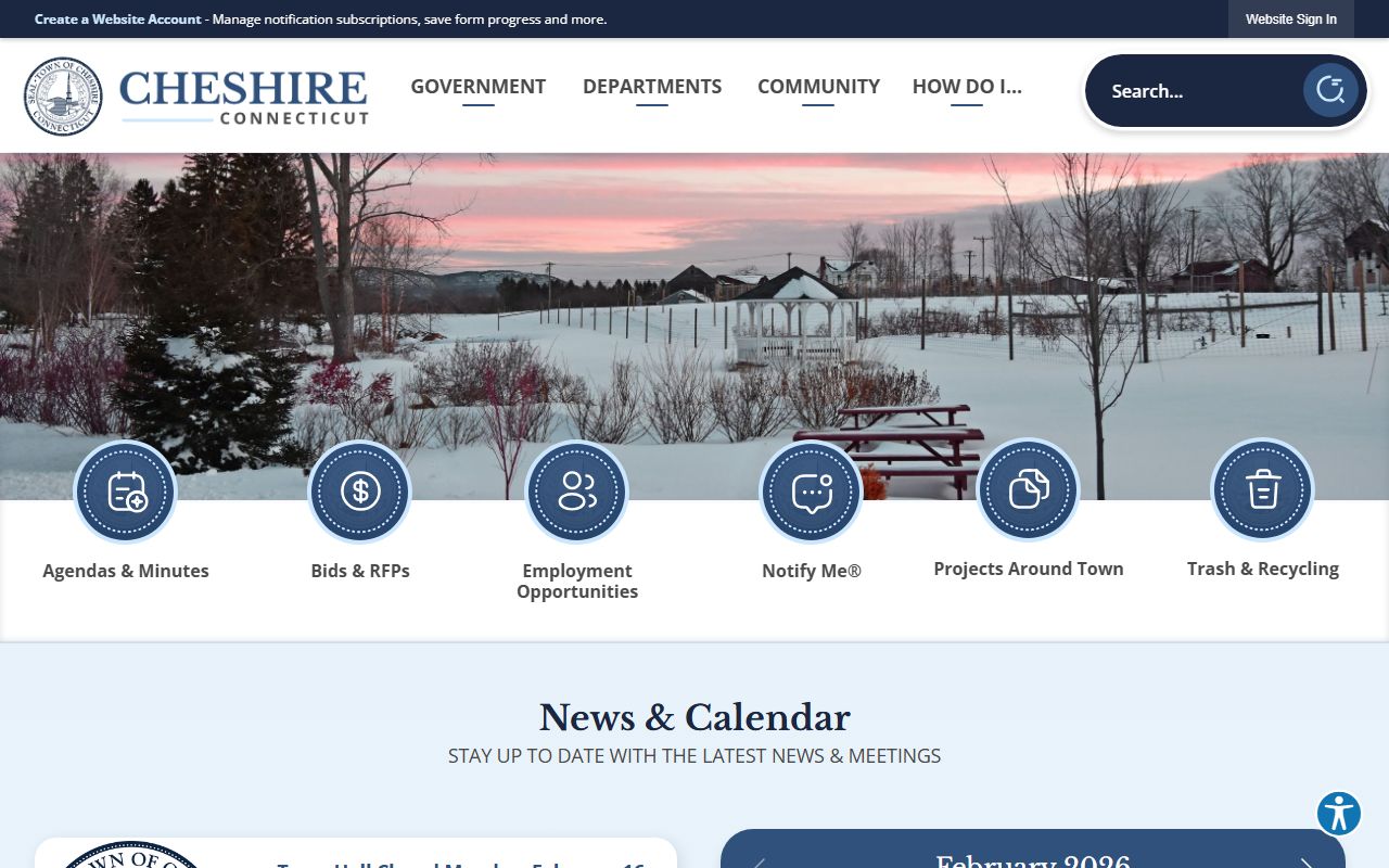 Cheshire white pages town homepage