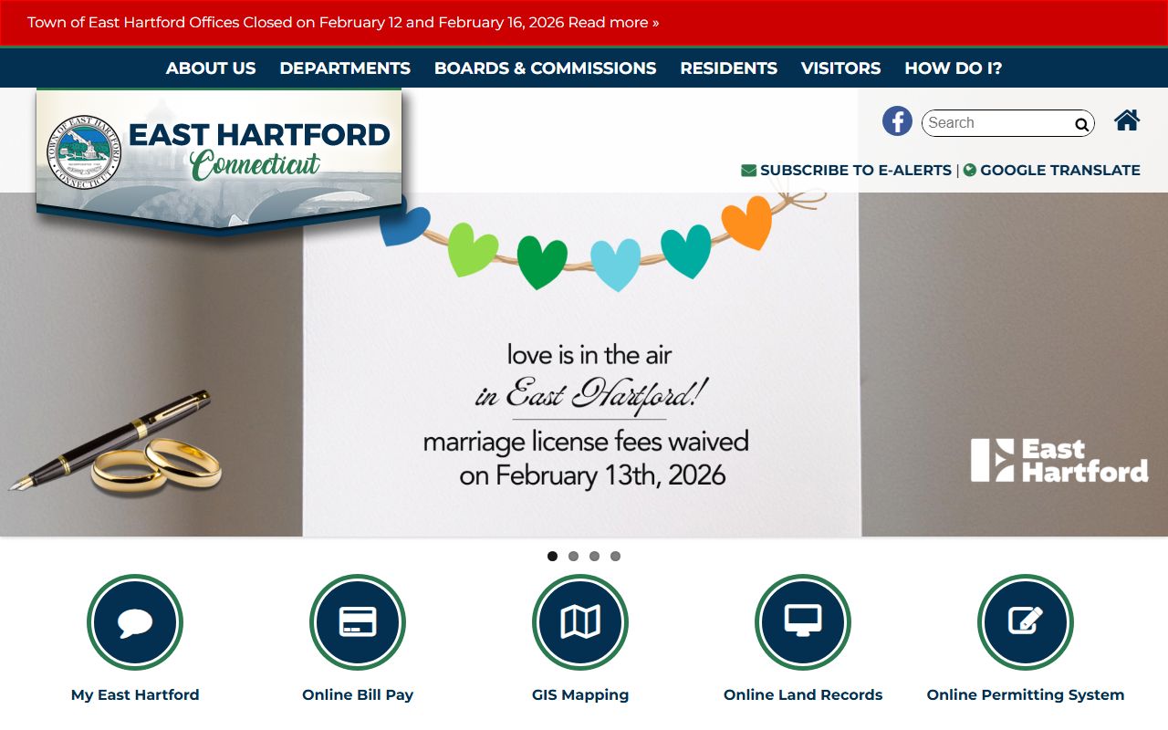 East Hartford white pages town homepage