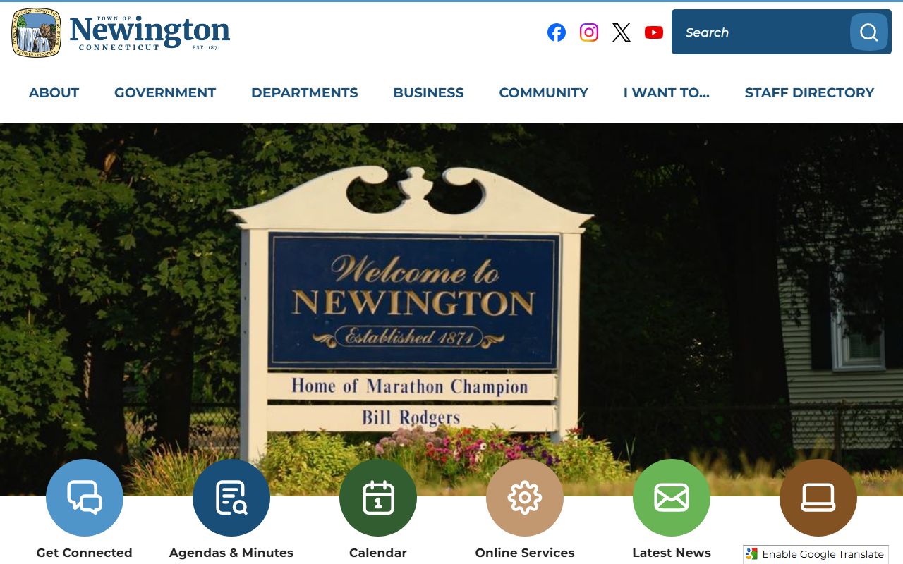 Newington white pages town homepage