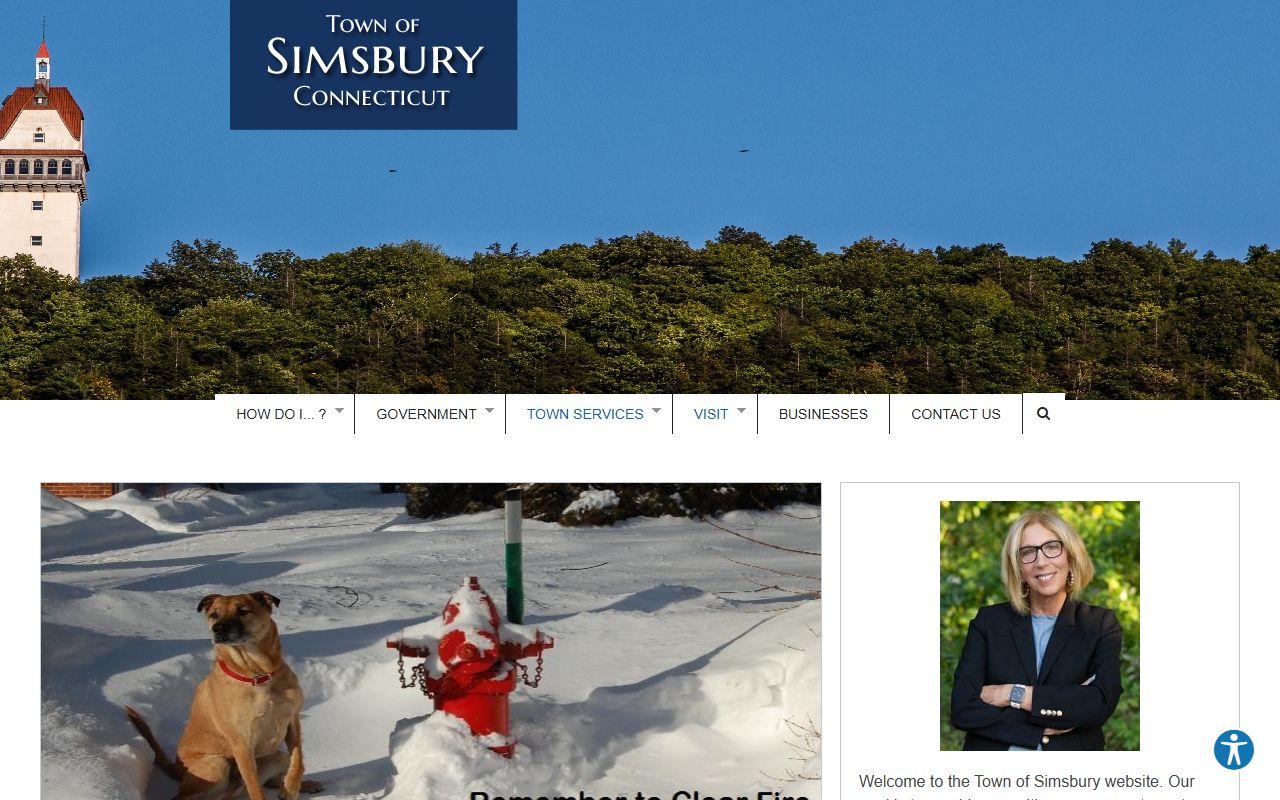 Simsbury white pages town homepage