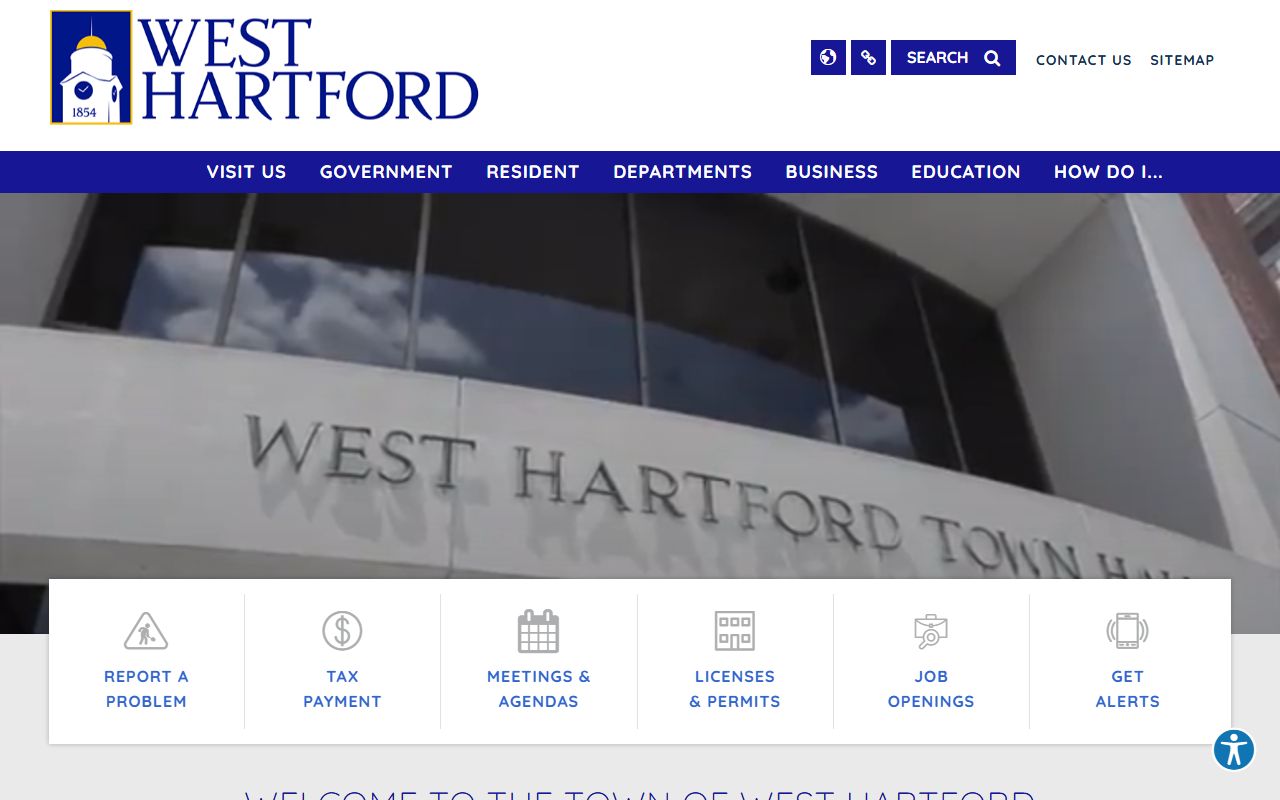 West Hartford white pages town homepage