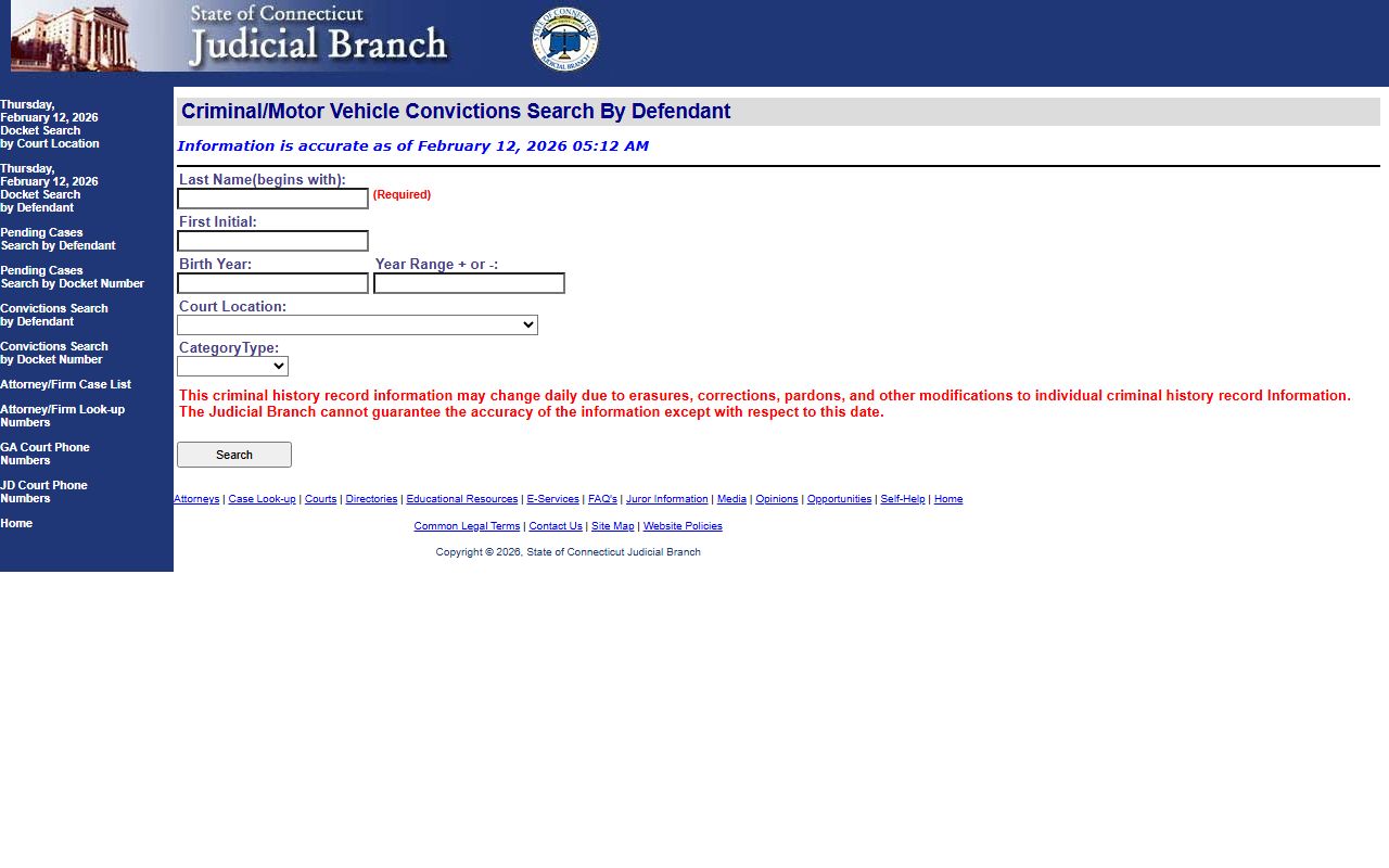 Connecticut criminal convictions lookup white pages